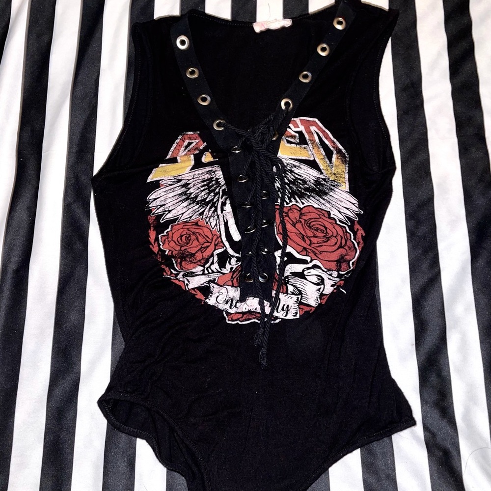 🖤Lace Up Rocker Bodysuit🖤